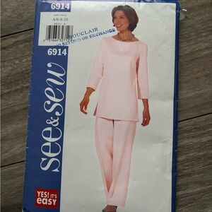 See & Sew Pant & Top Sewing Pattern 6914